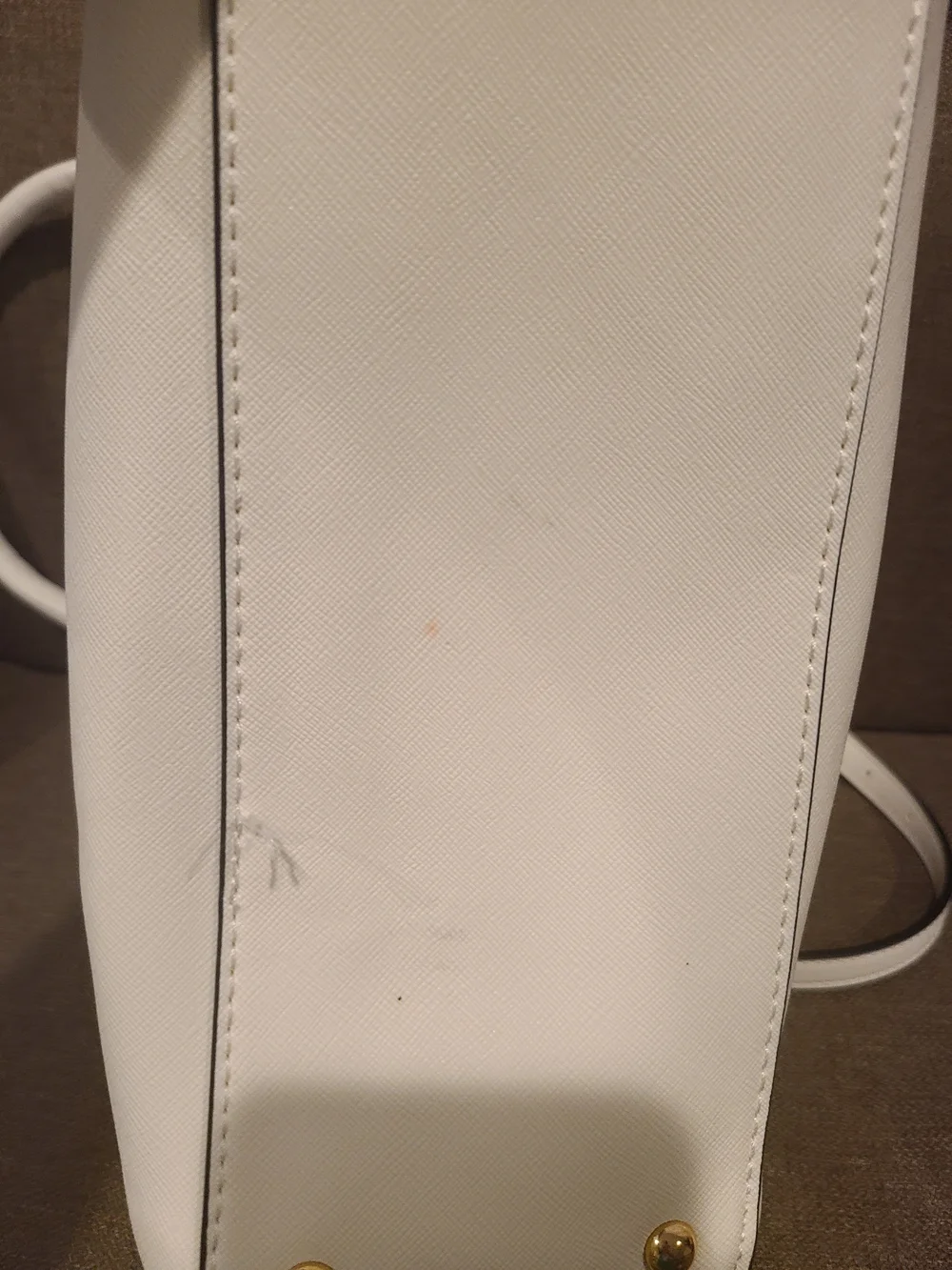 Nine West White Structured Satchel Bag